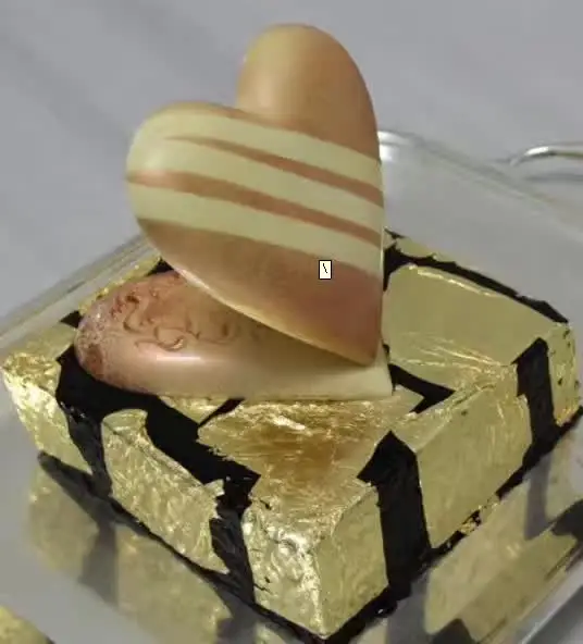  24K food decoration gold leaf 8x8cm booklet cake back foil drink coffee hot pot healthy