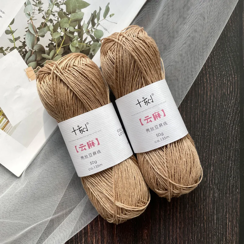Source manufacturer  linen fiber blended  knitting DIY material  thread