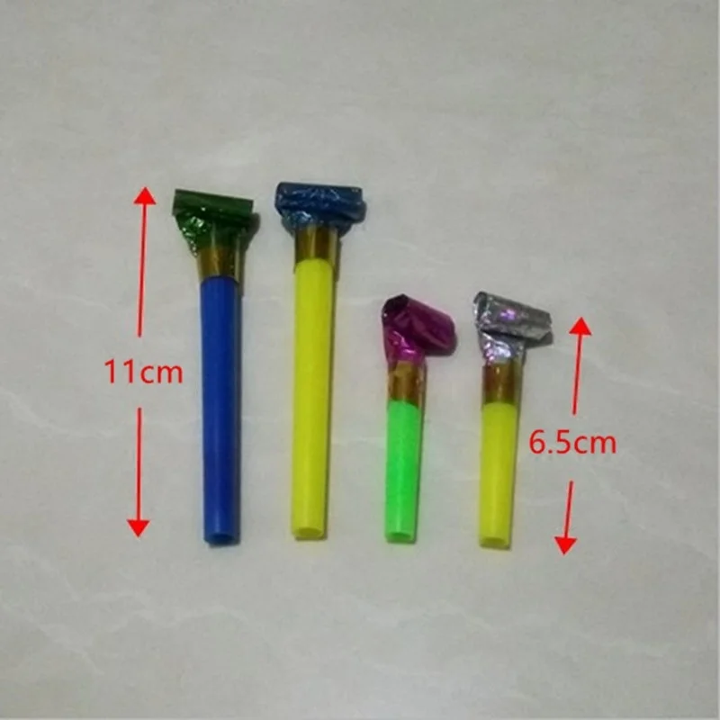 Многоцветные музыкальные свистки для вечеринки в честь Дня Рождения, шумные свистки для новогодней вечеринки