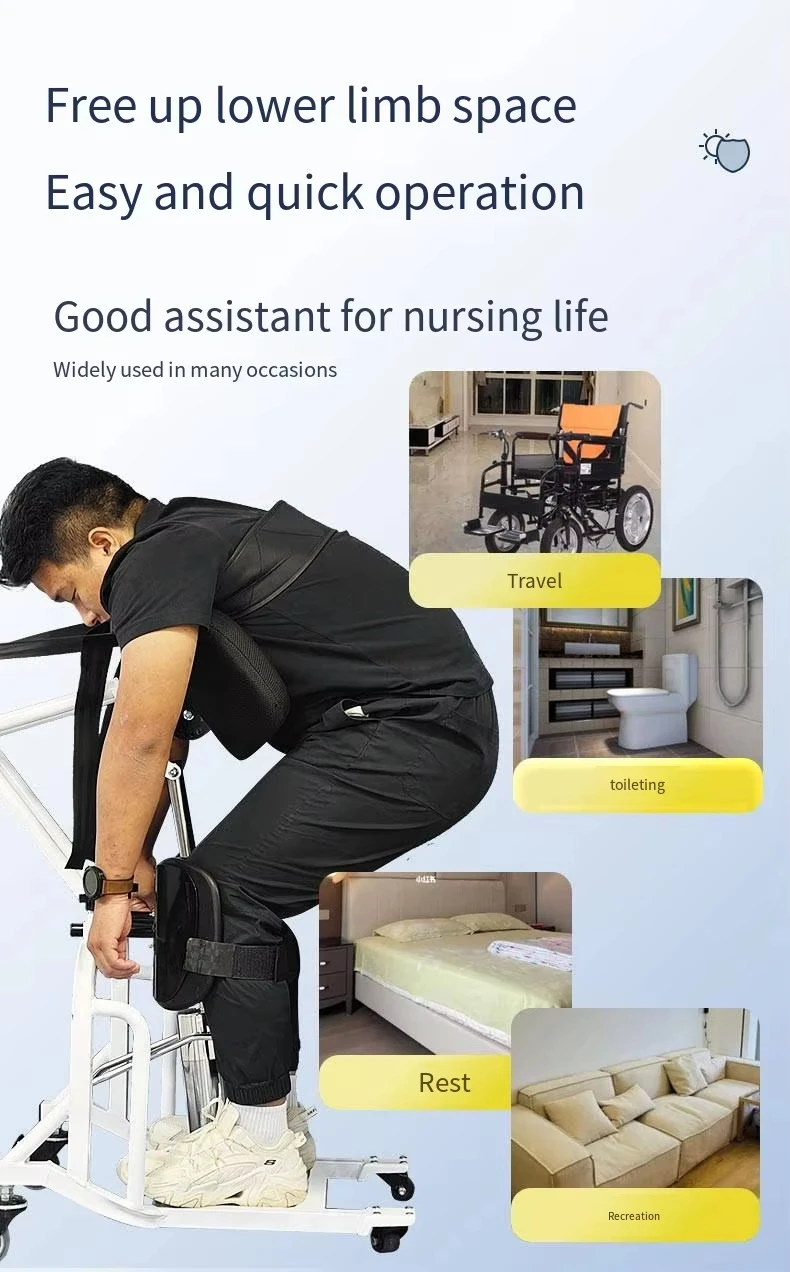 rehabilitation equipment Suitable for the elderly and disabled Comfortable and safe Light and easy to carry transfer chair