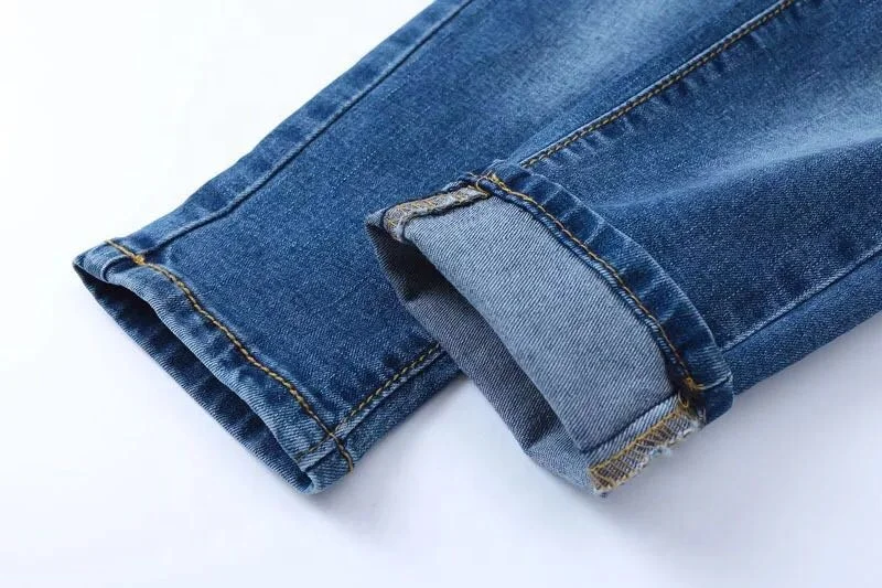 Джинсовые брюки для девочек P0202, комбинезон для весны и осени, детская одежда