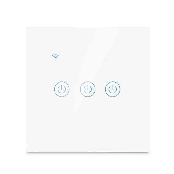 Tuya Smart EU/UK Standard WIFI Switch With Neutral Glass Panel Touch Wall Smart Switch 1/2/3/4 Gang Smart Switch