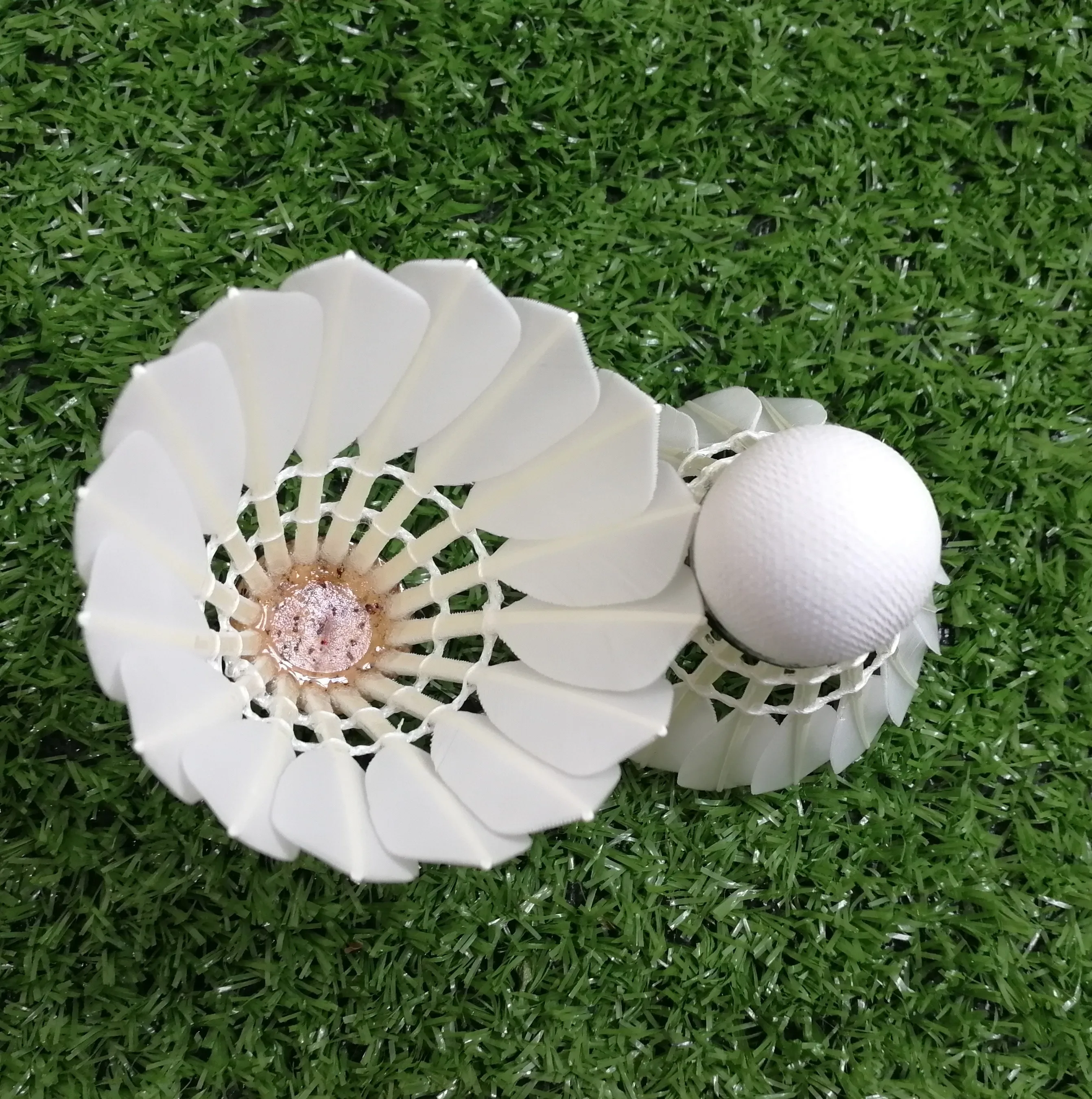 lingmei 90 grade 1 goose feather badminton shuttlecock in hot sale