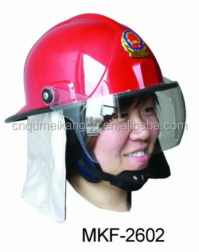 EN CE standard Fire proof fireman helmet with polycarbonate screen