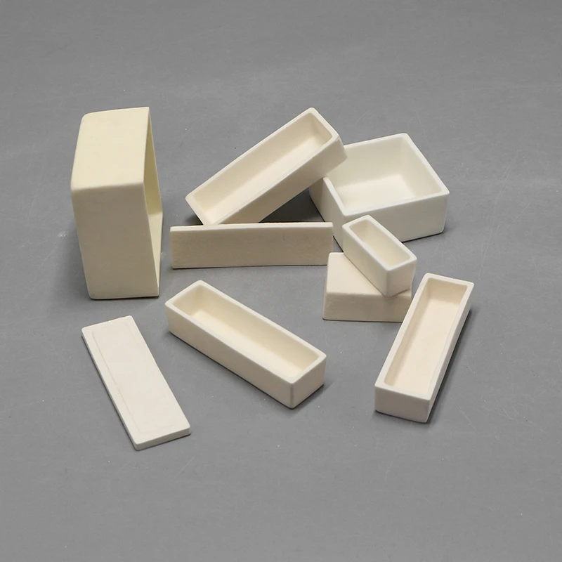 Customized 99 Alumina Ark Corundum Crucible Combustion Boat Square Crucible