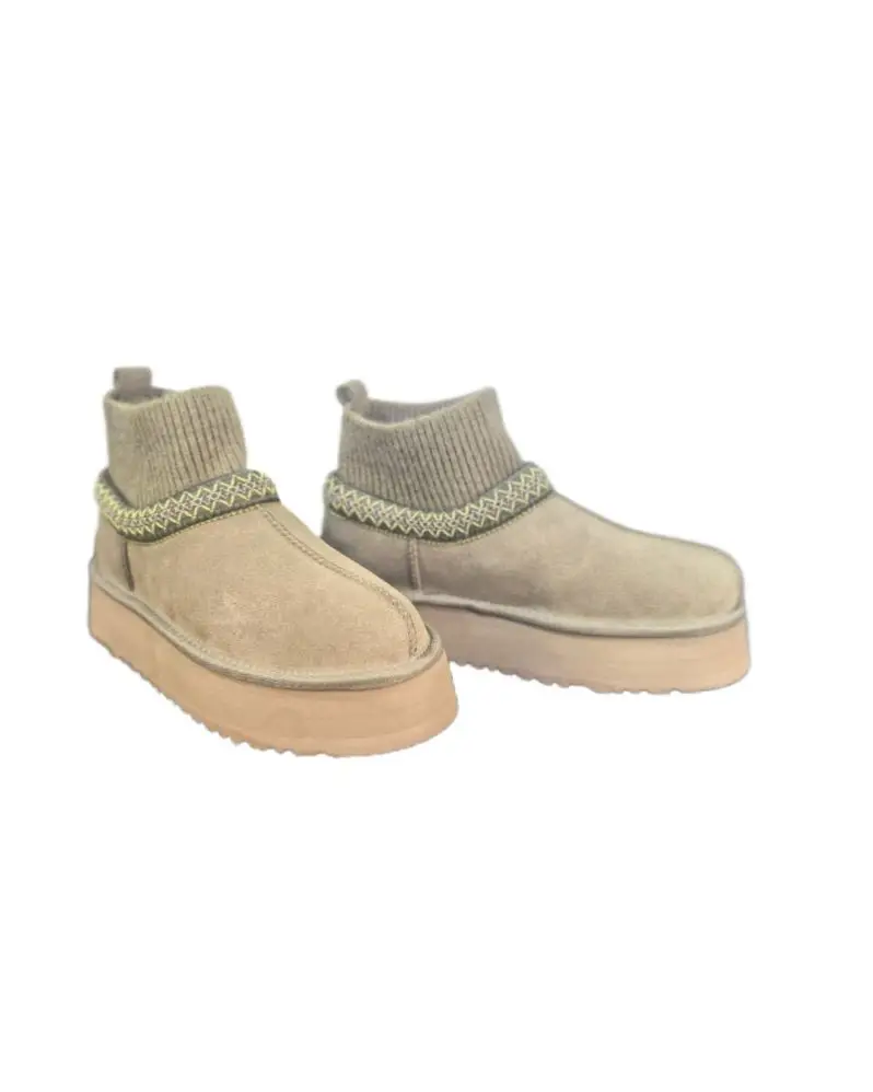 Original Uggs 100% Wool Snow Warm Boots Brand New Fashion Design Feature Genuine Leather Lining Thickened Upper Outdoor Position