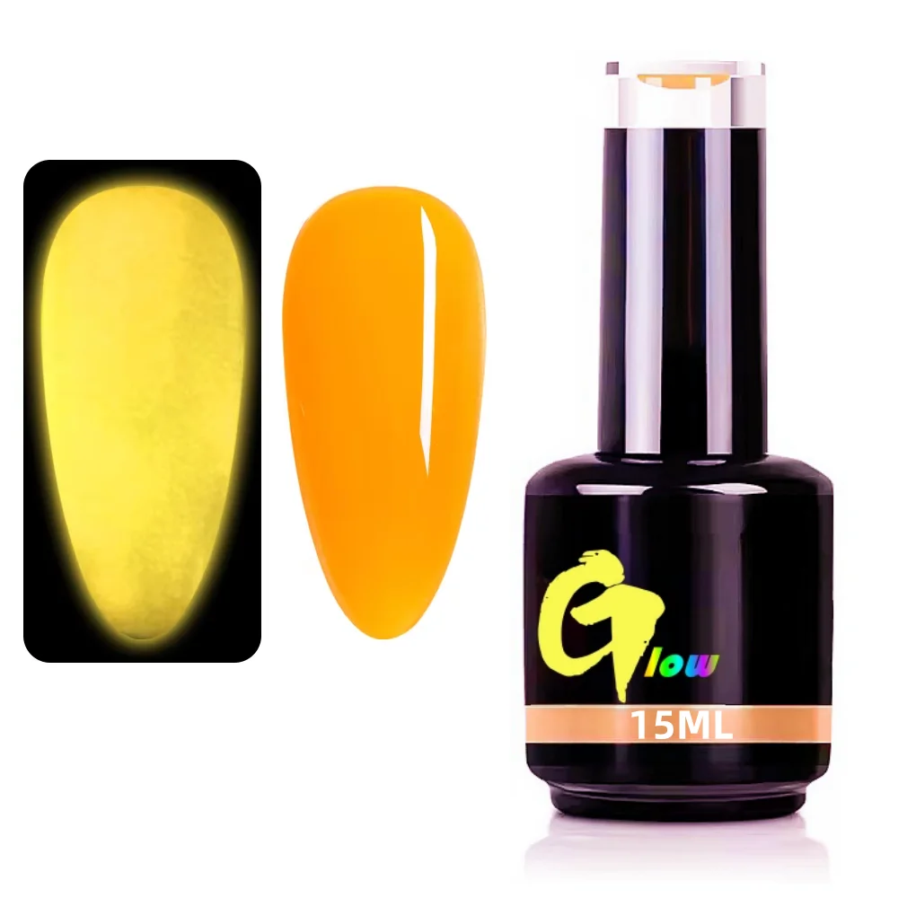Free Samples Neon Uv Gel Polish Fluorescent Semi Permanent Gel Varnish Soak Off Varnish Glow In Dark Night Luminous Nail Gel