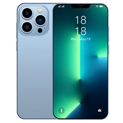 Free shipping 50Rear HD camera new i13 Pro Max 6.8 inch Full Display Android system With Face  Unlock telephone