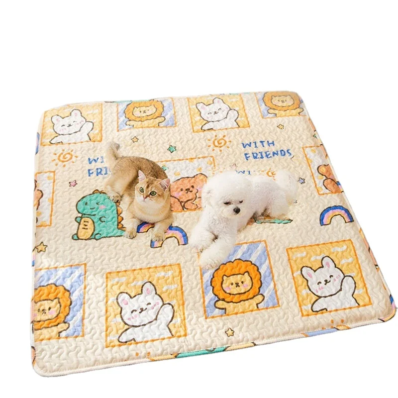 Puppies Cooling Sleeping Pad for Cat/Dog Multi-functional Pet Mat Waterproof and Easy to Clean Sleeping Pad