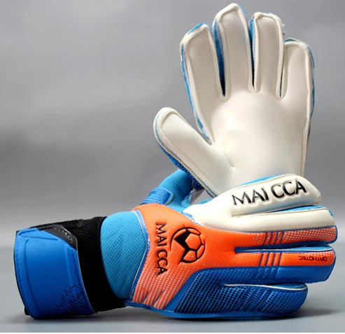Premium Kids Super Grip Wear Resistant Flexible 4mm Latex Fingersave Protective Soccer Goalkeeper Gloves