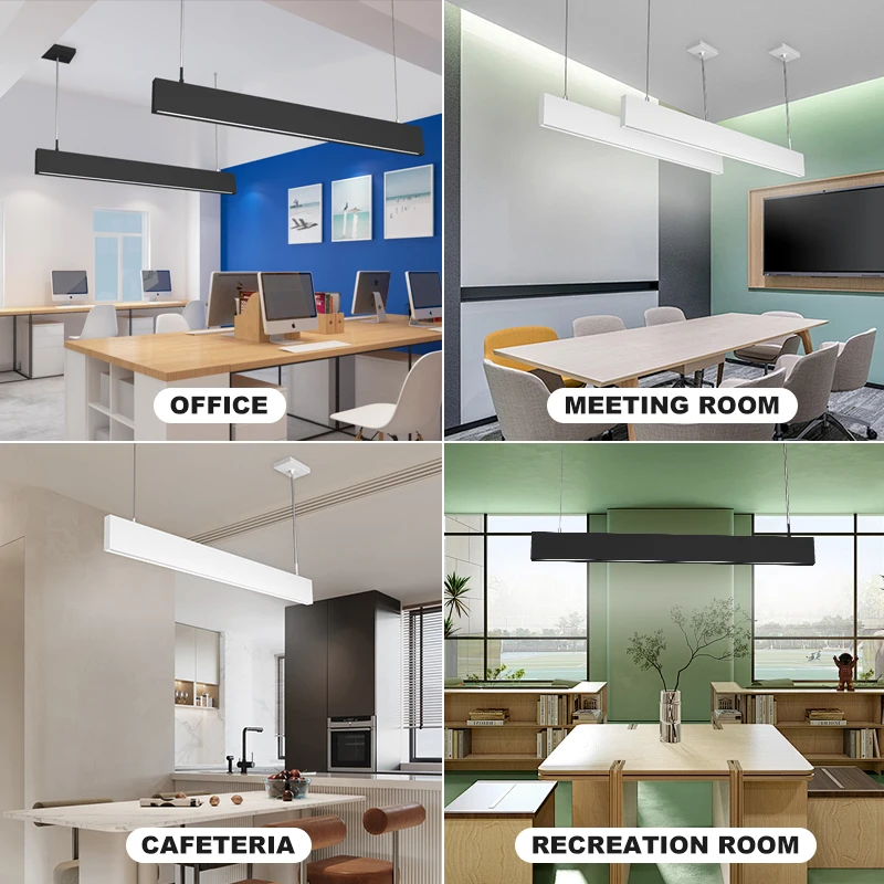 Brandon Indoor Modern Simple Linear Light Chandelier for Home Office & Bar Elegant Modern Lighting