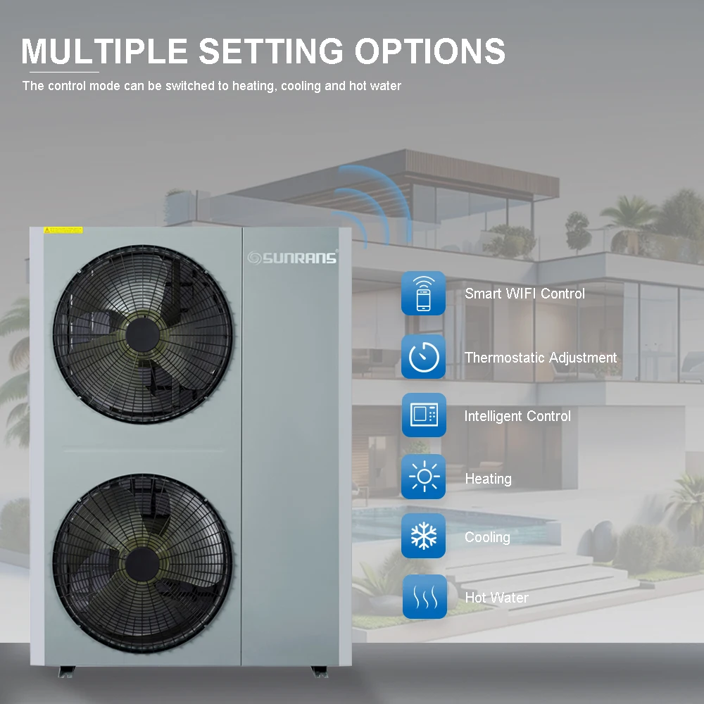 Sunrans R32 тепловой насос с воздушным источником Wifi R410A full DC инвертор DHW системой HVAC