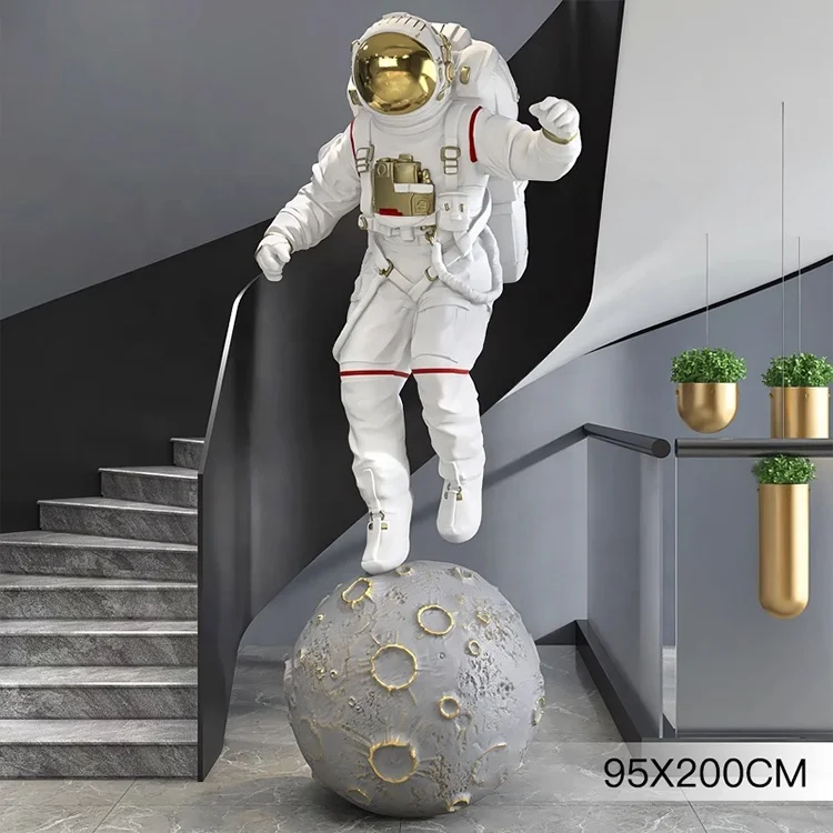 Заводская большая статуя астронавта из смолы декор для гостиной скульптура космонавта торгового центра украшения интерьера