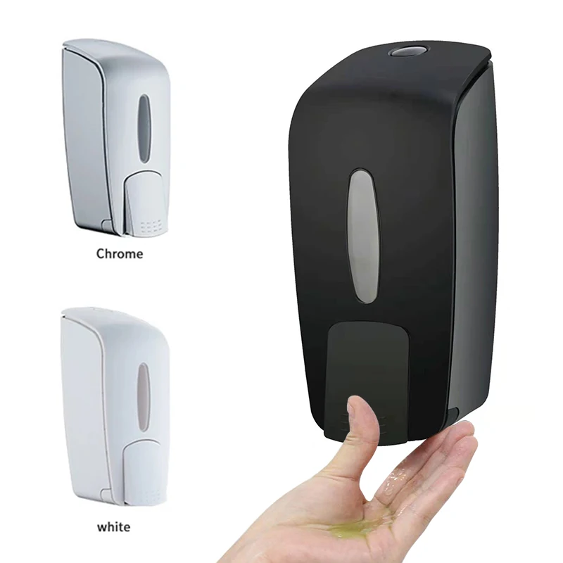 600ML Black ABS Plastic Manual Liquid Wall Mounted Wall-mount Soap Dispensers