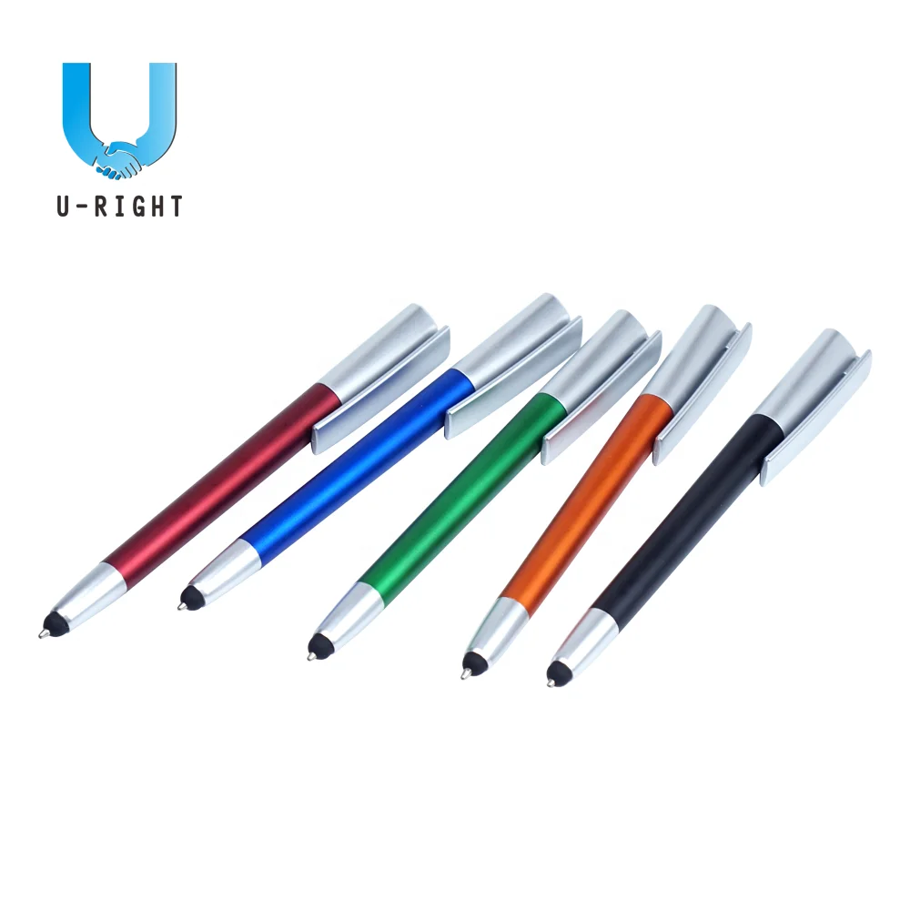 plastic multifunctional customized LOGO universa stylus touch screen ballpoint pen