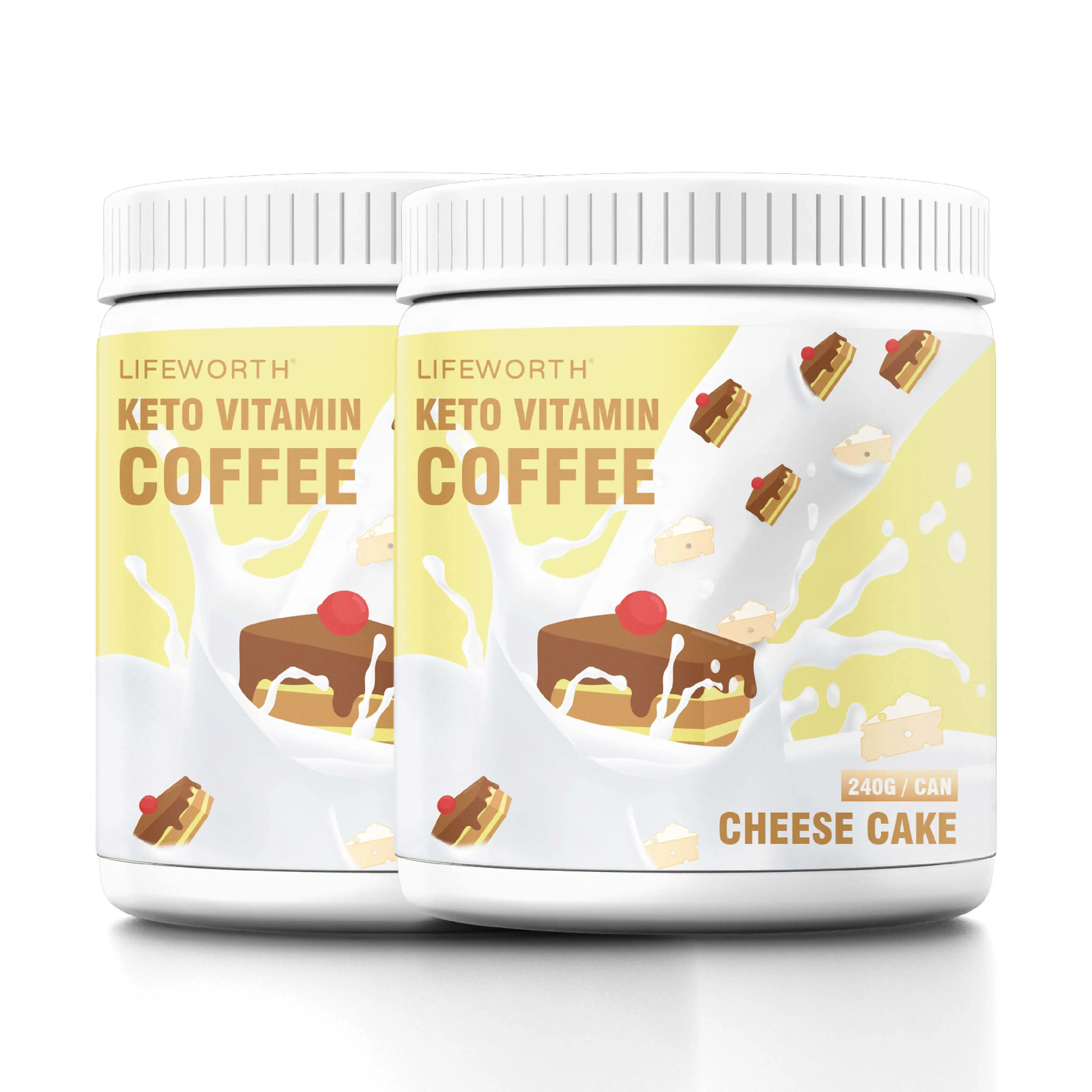 
Lifeworth OEM предварительно тренировки Кето кофе растворимый кофе с витамином Е 