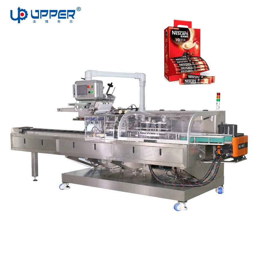 foodstuffs confectionery medicine cosmetics sundry goods carton folding erecting filling flaps sealing cartoner machine