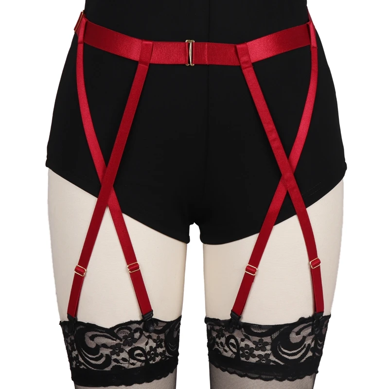 Women  Lingerie Elastic Goth Belt Harness Party Rave Erotic Wear Stockings Lingerie Leg Garter for Girl