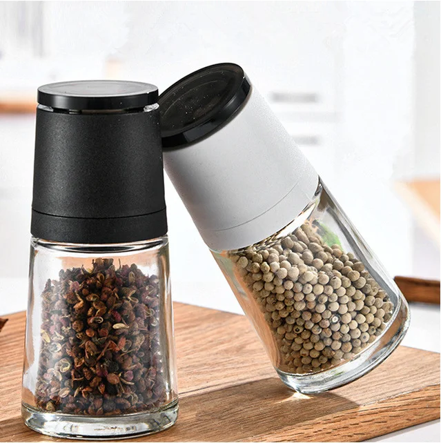 Wholesale Customized Adjustable Ceramic Core Thickened Glass Jar Spice Grinder