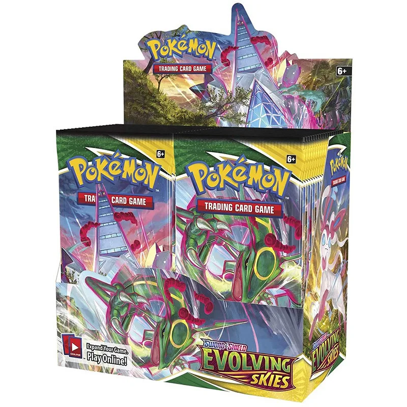 Pokemond TCG: Sword & Shield-Evolving Skies Booster Display Box (36 Packs) 360pcs poke mon cards English Spanish German French
