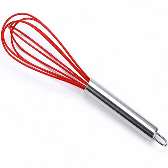 10 Inch Stainless Steel Silicone Wire Egg Beater Egg Mixer Whisk for Baking
