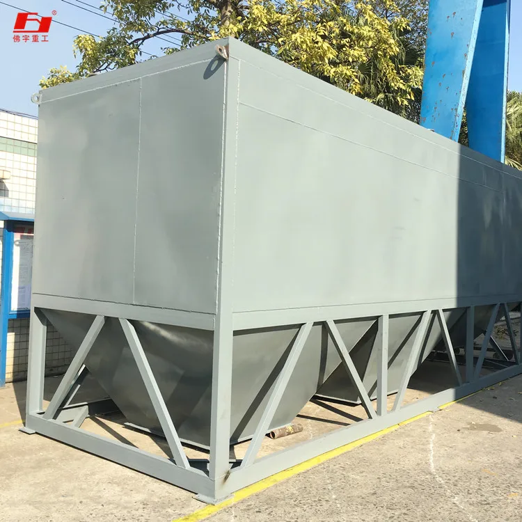 Simple horizontal 60t cement silo Storage good quality concrete material