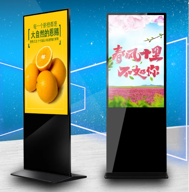Super Slim LCD Display Advertising Player Finger Thick 49 Inch Black Silver Pixel Android White Airport Customize WIFI Windows