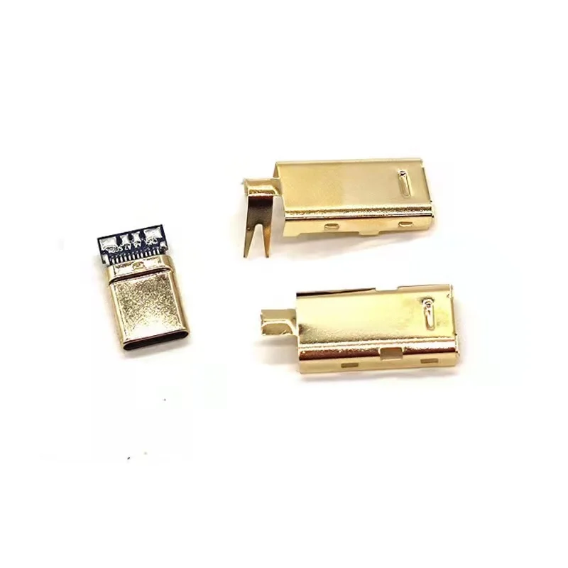 Usb C Shell 3.1 4p 4 Pin Usbc B Pcb 20 2.0 Usb-c Solder Metal Usb Housing  5.1k Gold Plated A Diy Male 4pin Type C  Connector