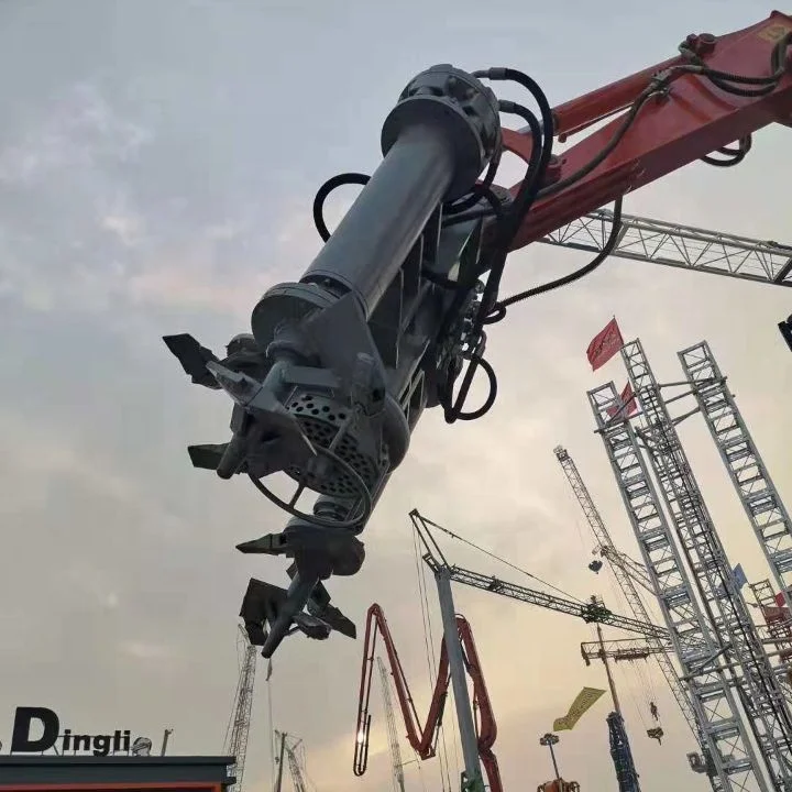 20-tons Excavator mounted hydraulic dredging submersible Pump in waterway