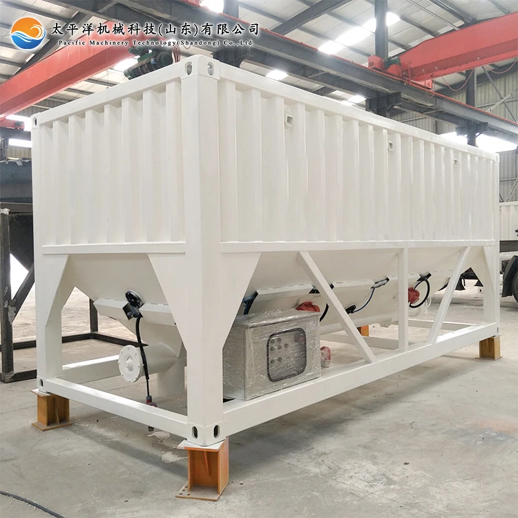 Portable 100 ton silo bulk cement storage container type horizontal cement silo
