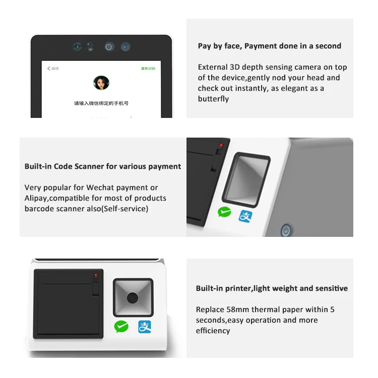 10.1 inch Capacitive screen face payment Android Pos Tablet with retail shop cash register