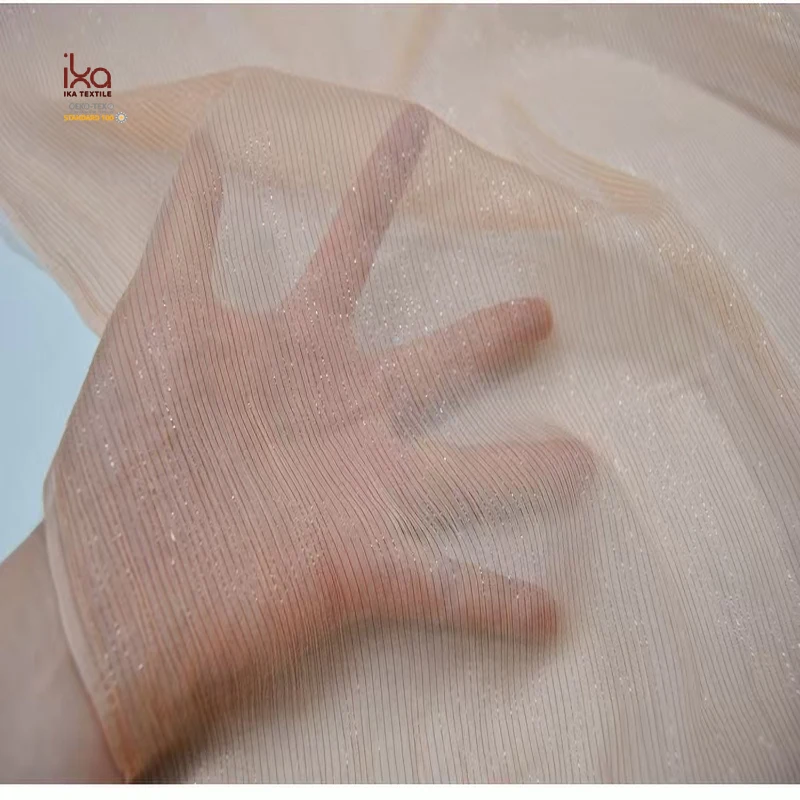 Luxurious Purple Gold and Silver 100% Pure Plain Silk Chiffon Fabric Black White Khaki Fuchsia Floral Pink Colorful Metallic