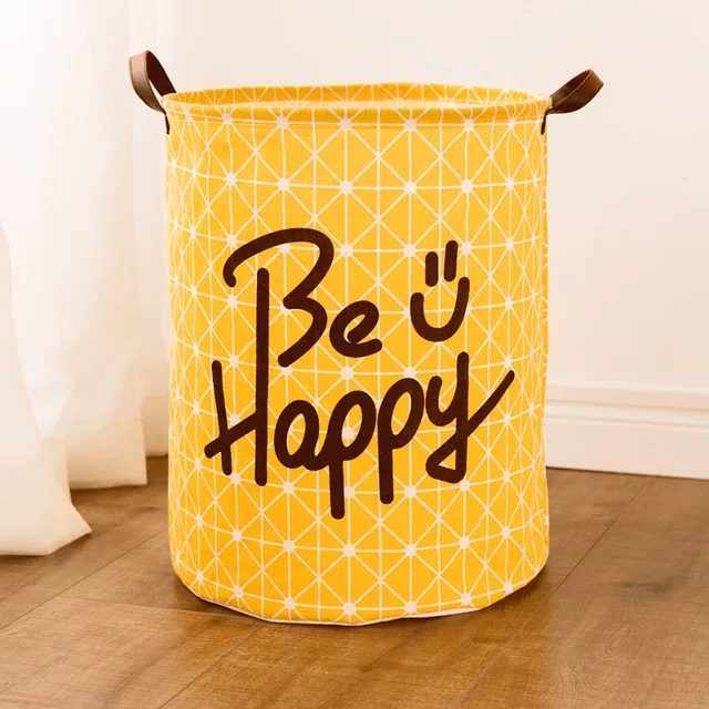 Hot sale home laundry kitchen kids baby toy fruit foldable handmade woven cotton linen storage basket