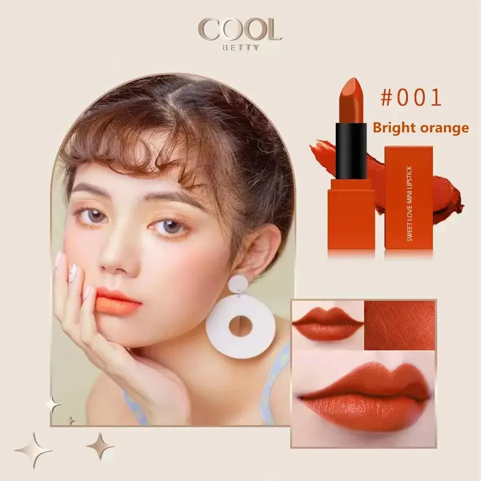 Cute Mini Sweet Love Vegan Matte Capsule Private Label Cream Lipstick Waterproof Makeup Cosmetic Easy To Carry Lipstick