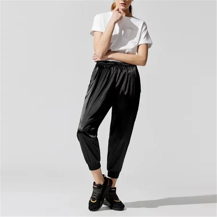 Factory Main Product Custom Fashion Comfortable Ladies Satin Sportswear Jogger Pants
