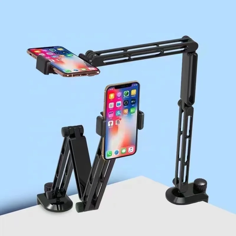 2022 new arrival Universal Mobile phone stand tablet holder folding plastic desktop camera support cell phone tablet stand
