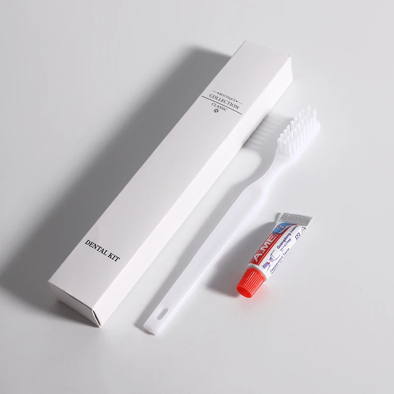 Wholesale Hotel Toothpaste Toothbrush Set Amenities Hotel Supplies Disposable Simple Toothbrush Toilet