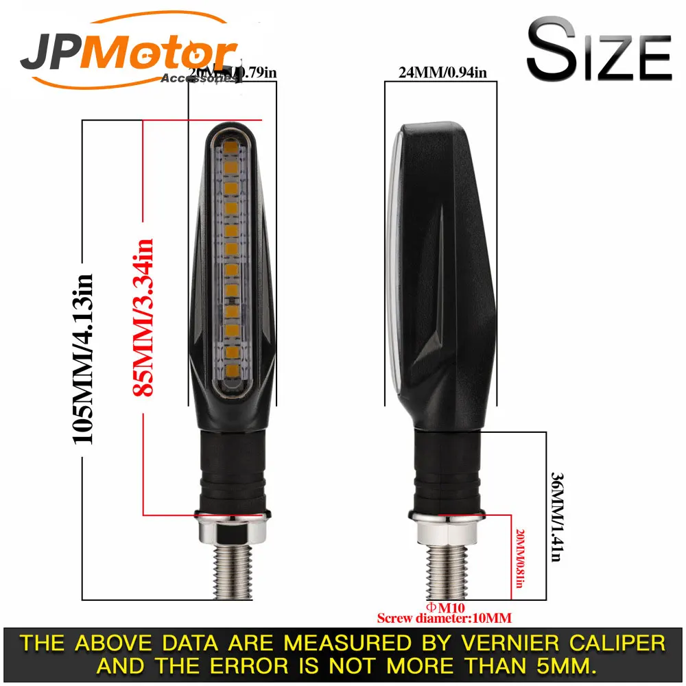 Universal 12V Motorcycle Turn Signal Light Turn Signals Indicator Flashing Light Blinker