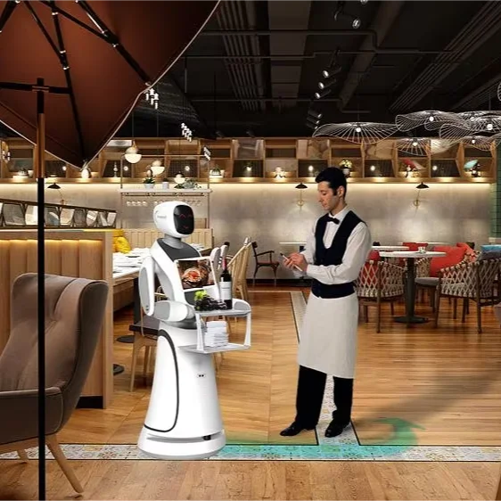 Environmental friendly ABS material Amy delivery robot Android control system welcome delivery robot