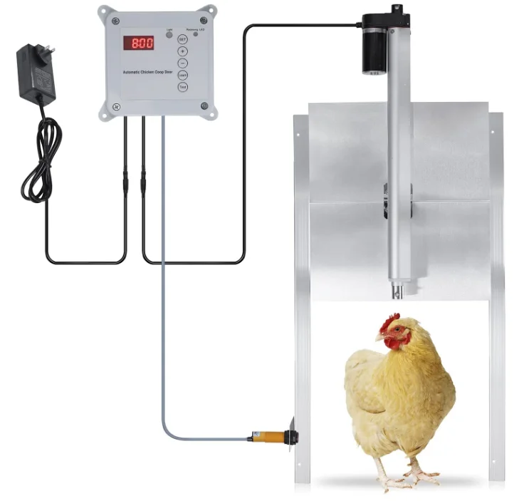 Hot sale adjustable rolling door house coop automatic chicken coop door  with timer