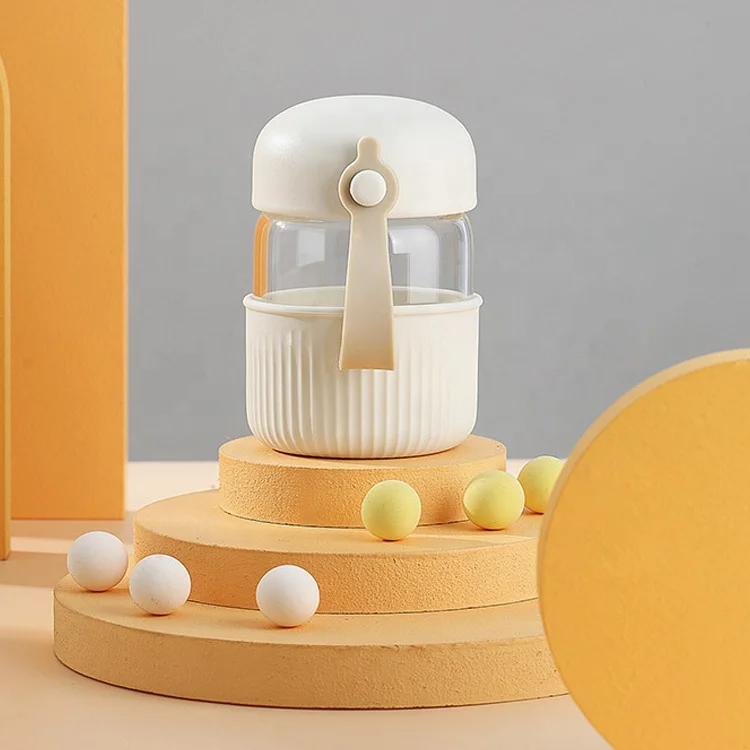 OEM ODM 11cm x 7.5cm 220ml babys bamboo reusable cute botella de agua de plastico portable aluminum glass water bottle