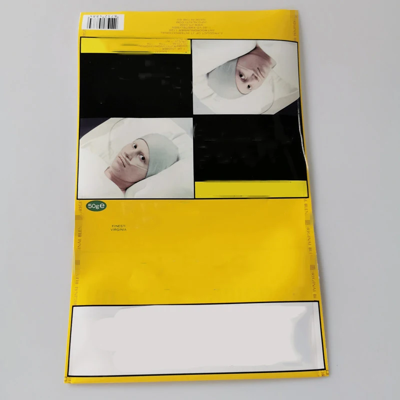 laminated plastic 30g tobacco leaf packaging eco friendly 50g tobacco pouch in stock