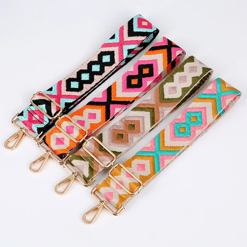 New Woven Webbing Cross body Bag Adjustable Wide Shoulder Straps for Bags Without Leather Ends 2021