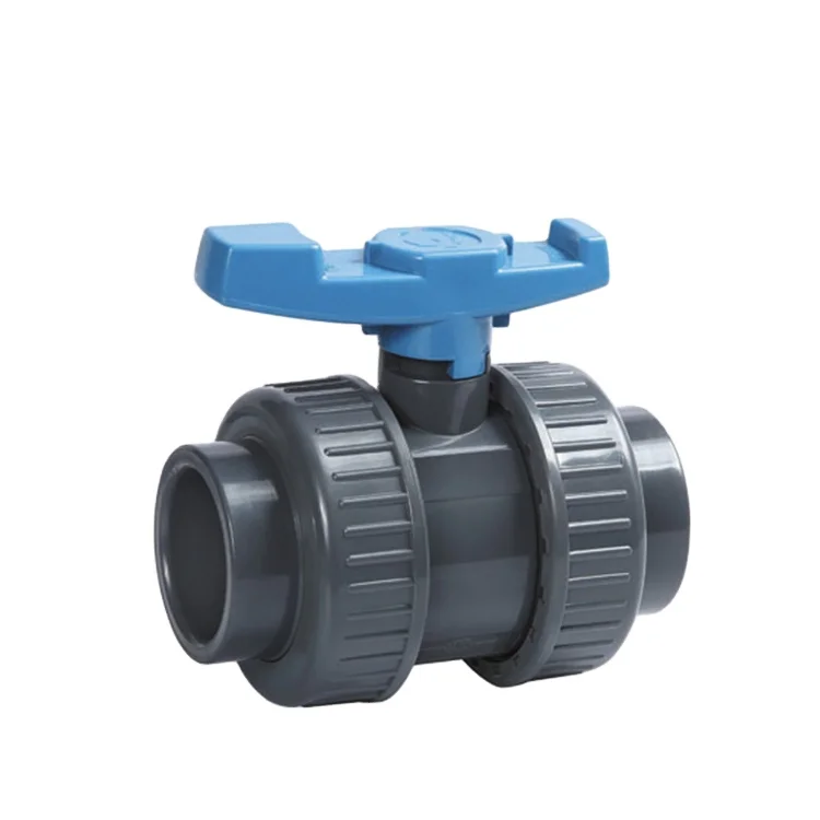Plastic Valves Double union PVC Valve ANSI Standard Ball Valve Manufacturer Valvulas de bola UPVC