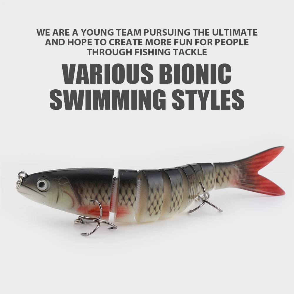 wholesale hard bait vib 135mm/20g section fish lures sinking vib8-Segment Multi Jointed Fishing Hard Lure