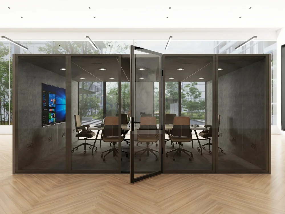 Removable Soundproof Movable Silence Vocal Booth Private Telephone Call Pod with Ventilation System Office Phone Booth