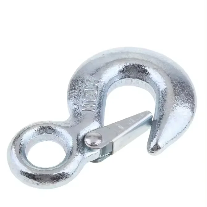 Forged Eye Hoist Hook With Safety Latch Eye Slip Hook Towing Eye Hook Towing Strap