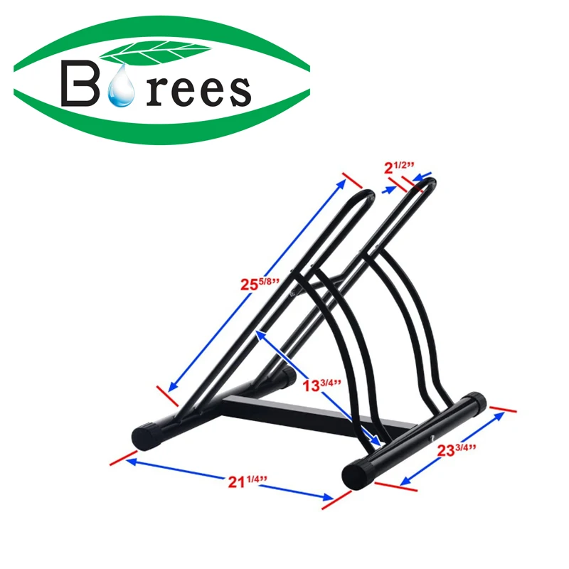Bicycle Floor Parking Rack Stand Road Bikes Indoor Outdoor Garage Storage Classic 2 Bikes
