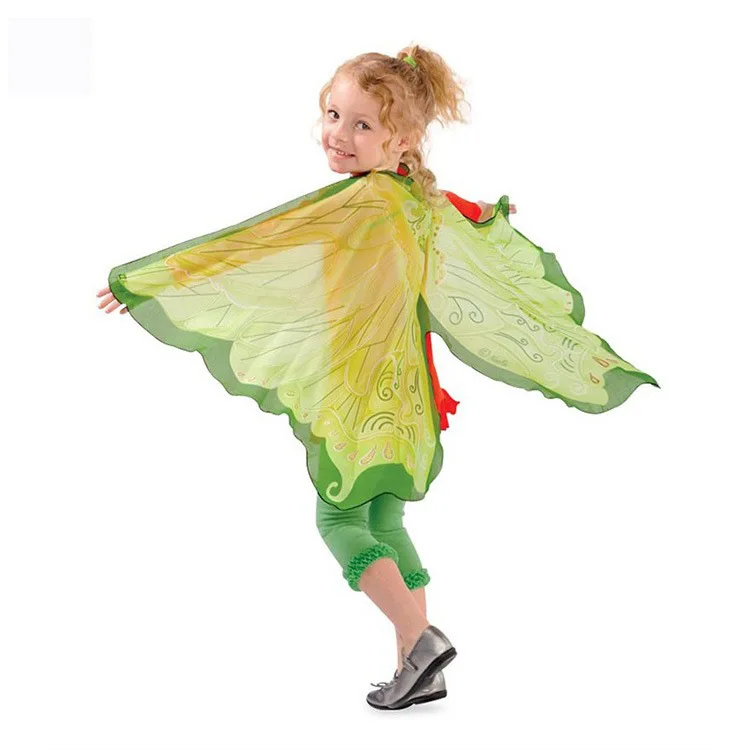 Factory Wholesale Wings Fairy Butterfly Cloak for Kids Stage Performance Costumes Halloween Children Girl Butterfly Dress Up