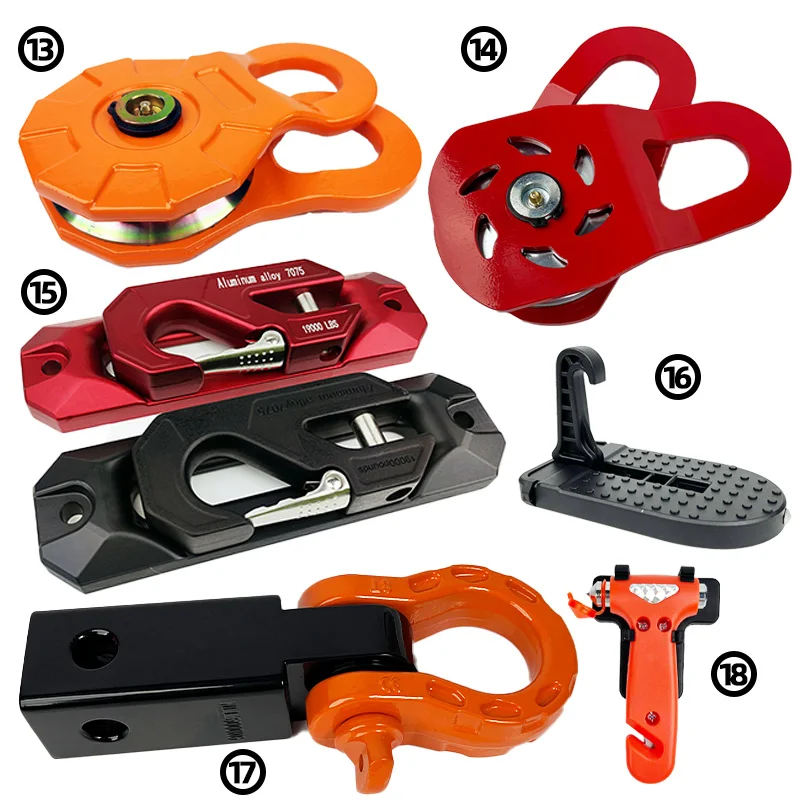 4WD Kinetic Recovery Rope Kit Off Road Car Accessories Emergency Tow Rope Set